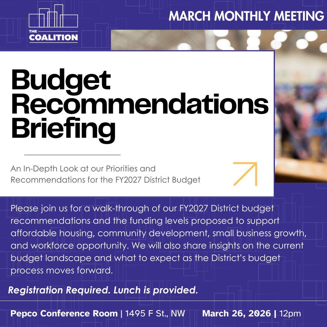 Coalition FY2027 Budget Priorities: Member Briefing & Discussion